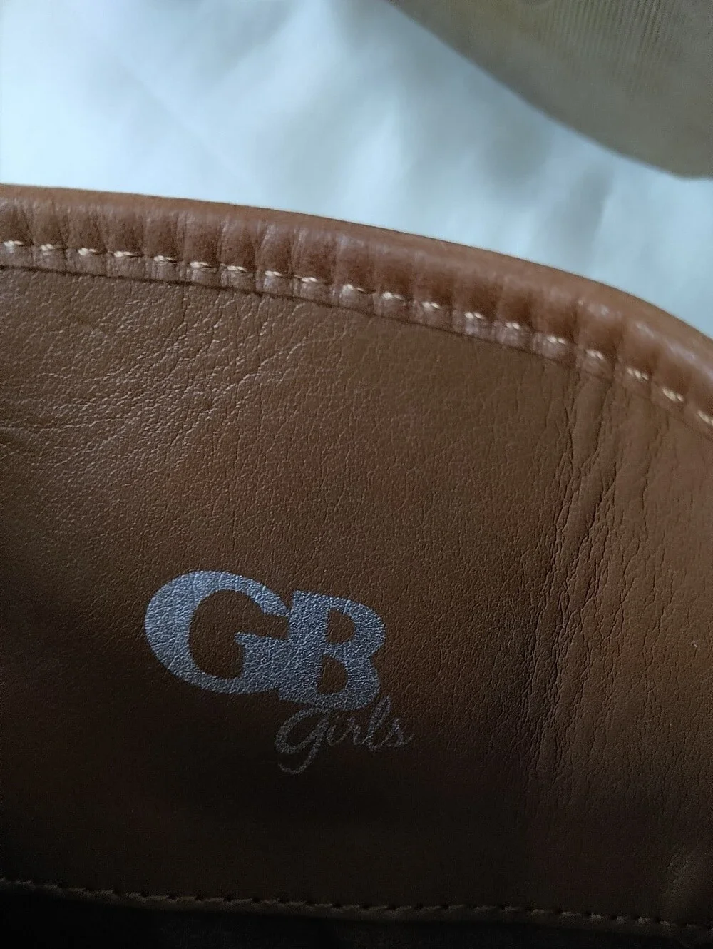 GB Girls Cognac Leather Ankle Boot
